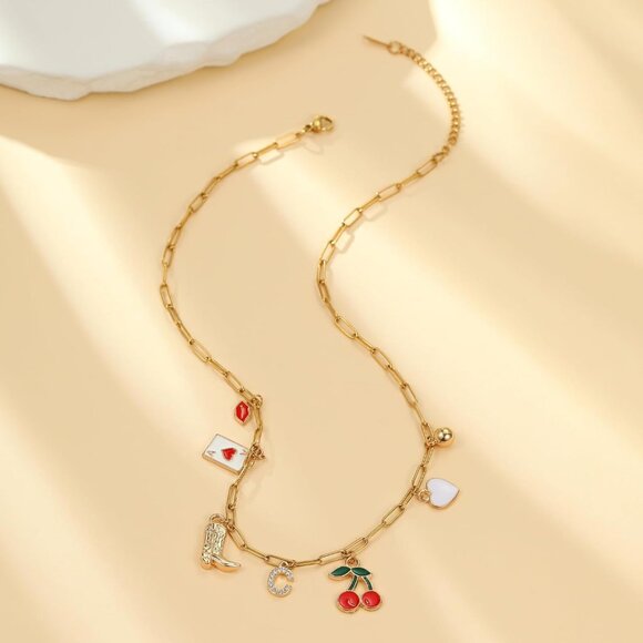 Personalized Charm Necklace for Women - Boho Initial Pendant & Western Jewelry - Picture 7 of 9